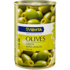 Оливки с лимоном ЛЕНТА зеленые, 314мл в магазинах Лента