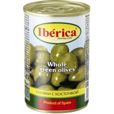 Оливки с косточкой IBERICA целые, 300г в магазинах Лента