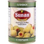 Оливки SUNAN с красным перцем, 280г