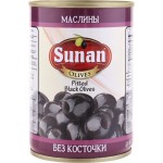 Маслины без косточки SUNAN черные, 280г