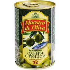 Оливки фаршированные тунцом MAESTRO DE OLIVA, 300г в магазинах Лента