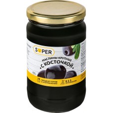 Маслины с косточкой SUPER крупные, 330г в магазинах Лента