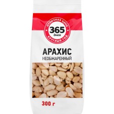 Арахис 365 ДНЕЙ необжаренный, 300г в магазинах Лента