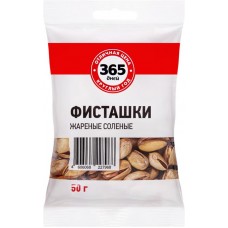 Фисташки 365 ДНЕЙ жареные соленые, 50г в магазинах Лента