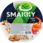Арахис SMAKKY Asian mix снековая тарелка, со вкусом васаби, креветки, грибов со сметаной, жареный соленый, 200г