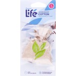 Ароматизатор автомобильный ЛЕНТА Life Cotton, подвесной, Арт. 10357 Ароматизатор автомобильный ЛЕНТА Life Cotton, подвесной, Арт. 10357
