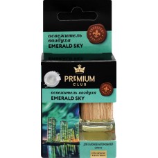Освежитель воздуха автомобильный PREMIUM CLUB Emerald Sky, аналог аромата Giorgio Armani Aqua di Gio, 6мл в магазинах Лента