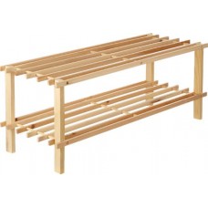 Полка для обуви необработанная 2 этажа 79х26х30см, цвет натуральный в магазинах Лента