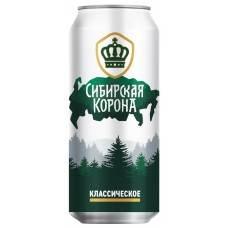 Пиво светлое СИБИРСКАЯ КОРОНА Классическое пастеризованное, 5,3%, ж/б, 0.45л в магазинах Лента