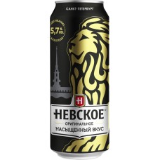 Пиво светлое НЕВСКОЕ Оригинальное пастеризованное, 5,7%, ж/б, 0.45л в магазинах Лента
