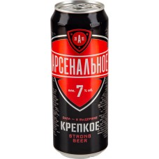 Пиво светлое АРСЕНАЛЬНОЕ Крепкое пастеризованное 7%, 0.45л в магазинах Лента