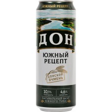 Пиво светлое ДОН Южный рецепт пастеризованное 4,6%, 0.45л в магазинах Лента