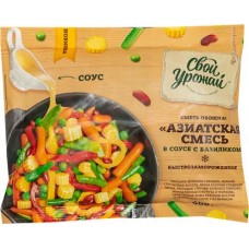 Смесь овощная СВОЙ УРОЖАЙ Азиатская, в соусе с базиликом, 400г в магазинах Лента