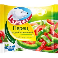 Перец сладкий замороженный 4 СЕЗОНА нарезанный, 400г в магазинах Лента