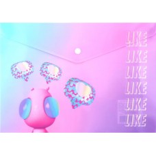 Папка-конверт ЛЕНТА KIDS Bright girl А4, на кнопке, Арт. MF521051-2, 2шт в магазинах Лента