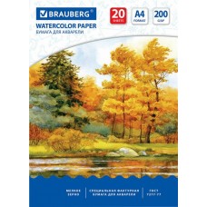 Папка для акварели BRAUBERG Осенний лес А4, 20 листов, Арт. 125226 в магазинах Лента
