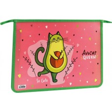 Папка для тетрадей ARTSPACE AvoCat пластиковая, А4, 1 отделение, на молнии, Арт. ПТ-83_42209 в магазинах Лента