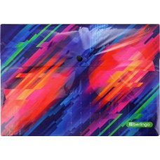 Папка-конверт BERLINGO Glitch, на кнопке, с рисунком, Арт. EFb_A4S14 в магазинах Лента