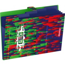 Папка BERLINGO Glitch, А4, 5 отделений, на кнопке, с рисунком, Арт. XF4_05S14 в магазинах Лента