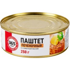 Паштет 365 ДНЕЙ печеночный со сливочным маслом, 250г в магазинах Лента