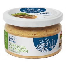 Горбуша-скумбрия ЕВРОПРОМ с чесноком рубленая, 180г в магазинах Лента