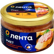 Риет ЛЕНТА Классический из горбуши и кеты, 180г в магазинах Лента