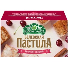 Пастила БЕЛЕВСКИЕ СЛАДОСТИ Яблочная с вишней, 100г в магазинах Лента