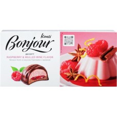 Десерт KONTI Бонжур cо вкусом глинтвейна с малиной, 232г в магазинах Лента