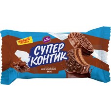 Печенье-сэндвич KONTI Супер Контик шоколад, 100г в магазинах Лента