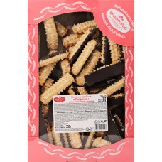 Печенье БЕЛОГОРЬЕ Узорное в темной глазури с декором, 550г в магазинах Лента