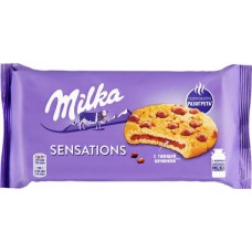 Печенье MILKA Sensations с тающей начинкой и кусочками молочного шоколада, 156г в магазинах Лента