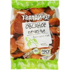 Печенье ХВАТАЙ-КА овсяное Классическое, 400г в магазинах Лента