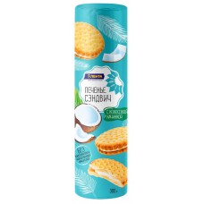 Печенье-сэндвич ЛЕНТА с кокосовой начинкой, 300г в магазинах Лента