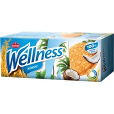 Печенье цельнозерновое WELLNESS с кокосом и витаминами, 210г в магазинах Лента