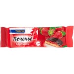 Печенье бисквитное ЛЕНТА с желейной начинкой со вкусом клубники, 137г