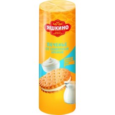 Печенье затяжное ЯШКИНО со сливочным кремом, 190г в магазинах Лента