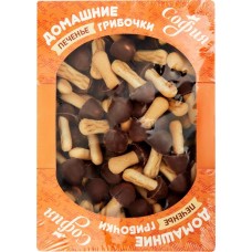 Печенье ДОМАШНИЕ ГРИБОЧКИ с темной глазурью, 270г в магазинах Лента