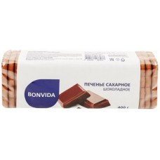 Печенье сахарное BONVIDA Шоколадное, 400г в магазинах Лента