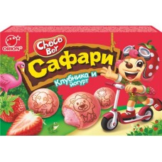 Печенье ORION Choco boy Safari Starwberry & Yogurt, 39г в магазинах Лента