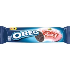 Печенье OREO с какао и начинкой со вкусом клубники и чизкейка, 154г в магазинах Лента