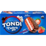 Печенье TONDI Choco Pie клубничное, глазированное, 180г