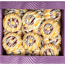 Печенье бисквитное DELISSE Печенюш Вишневич, в белой глазури, 450г в магазинах Лента