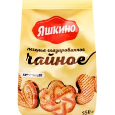 Печенье сахарное ЯШКИНО Чайное, глазированное, 350г в магазинах Лента
