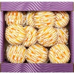 Печенье бисквитное DELISSE Печенюш Апельсиныч, в белой глазури, 450г