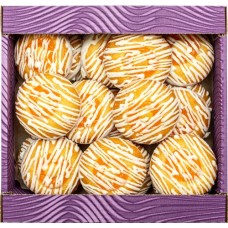 Печенье бисквитное DELISSE Печенюш Апельсиныч, в белой глазури, 450г в магазинах Лента