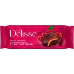 Печенье бисквитное DELISSE с желейной начинкой со вкусом вишни, 137г