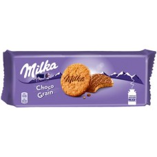 Печенье MILKA из цельнозерновой муки с овсяными хлопьями, покрытое молочным шоколадом, 126г в магазинах Лента