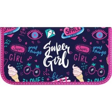 Пенал SCHOOLFORMAT Super girl, 19х9см в магазинах Лента
