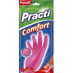 Перчатки PACLAN Comfort розовые размер М Арт. 407288 Перчатки PACLAN Comfort розовые размер М Арт. 407288