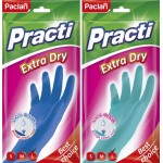 Перчатки хозяйственные PACLAN Extra Dry, размер L, синие, 1 пара, Арт. 407361